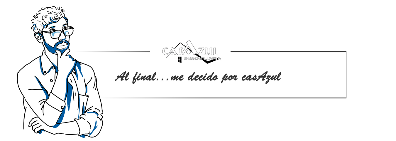 Vista de un posible cliente preguntándose por qué debería elegir a casAzul inmobiliaria como su agencia de confianza.