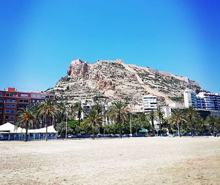 Vista del Castillo de Santa Bérbara de Alicante.
