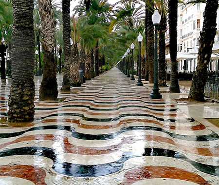 Vista de La explanada de España de Alicante.